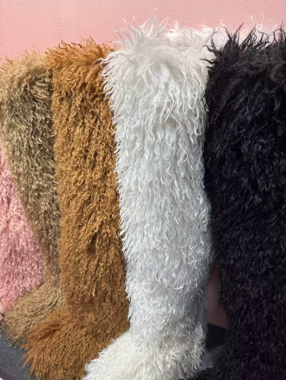 OVER THE KNEE FUR BOOTS