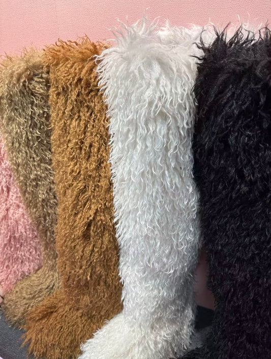 OVER THE KNEE FUR BOOTS