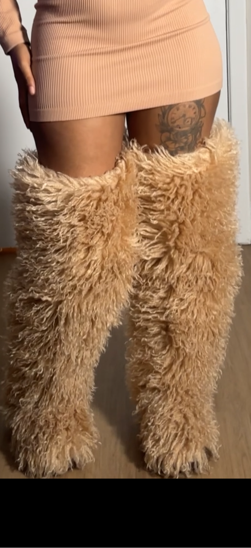 OVER THE KNEE FUR BOOTS