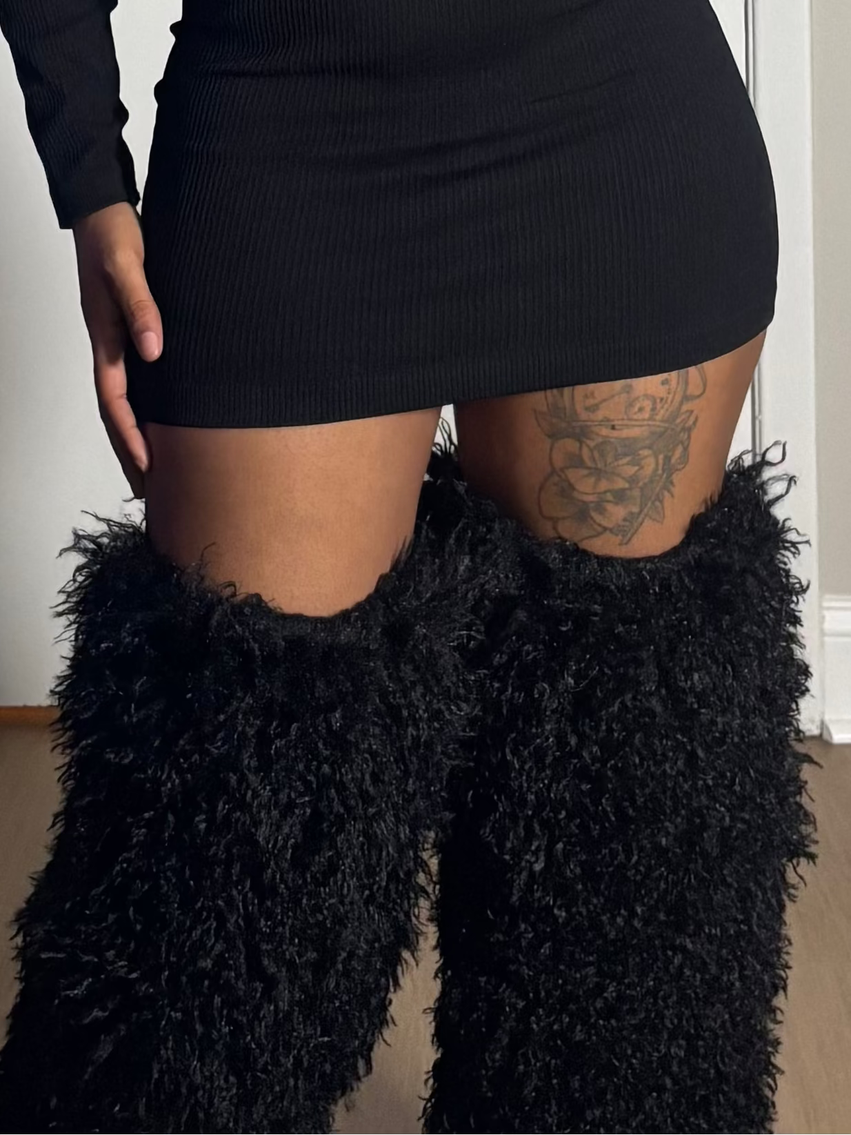 OVER THE KNEE FUR BOOTS